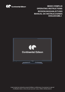 Manual Continental Edison CEDLED32ML3 LED Television