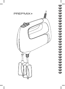 Manual Tefal HT464010 PrepMix+ Misturador da mão