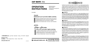 Mode d’emploi Cat Mate 305W Elite Chatière