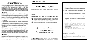 Mode d’emploi Cat Mate 355W Elite Chatière