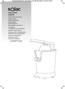 Manual de uso Solac EX6190 Solution Exprimidor de cítricos