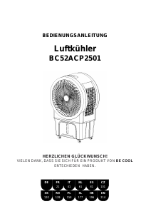 Manual Be Cool BC52ACP2501 Ventilator