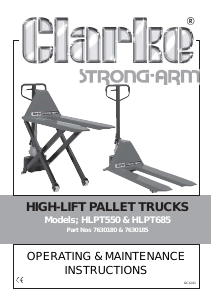 Manual Clarke HLPT 685 Forklift Truck