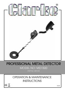 Manual Clarke MD 1500 Metal Detector