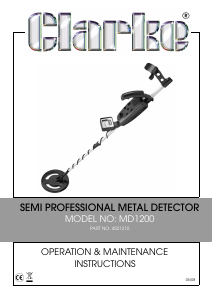 Manual Clarke MD 1200 Metal Detector
