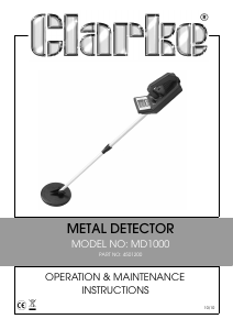 Manual Clarke MD 1000 Metal Detector