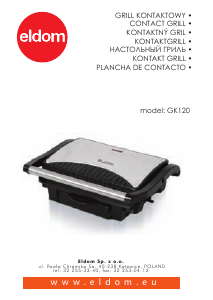 Návod Eldom GK120 Kontaktný gril