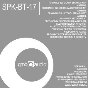 Bedienungsanleitung GMB Audio SPK-BT-17 Lautsprecher