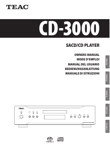 Bruksanvisning TEAC CD-3000 CD-spelare