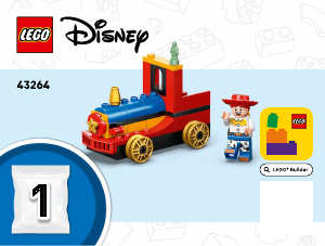 Rokasgrāmata Lego set 43264 Disney Rotaļlietu stāsts: Svinību vilciens un RC auto