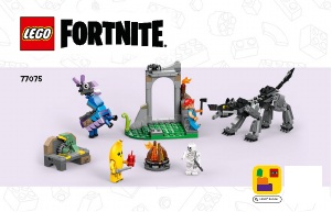 Manual Lego set 77075 Fortnite Tabăra lui Peely și Sparkplug