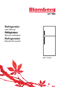 Manual de uso Blomberg BRFT 1522 SS Frigorífico combinado