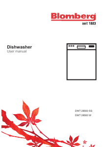 Bruksanvisning Blomberg DWT 28500 W Diskmaskin