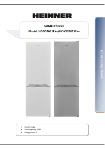 Manual Heinner HC-VS2681E++ Combina frigorifica