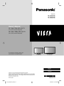 Manual Panasonic TC-39A410 Viera LCD Television