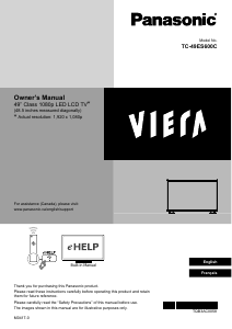 Manual Panasonic TC-49ES600 Viera LCD Television