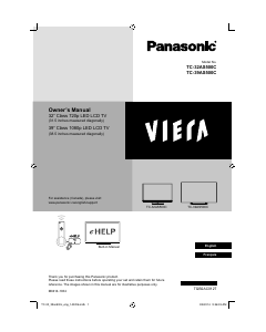 Manual Panasonic TC-39AS500 Viera LCD Television