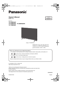 Manual de uso Panasonic TV-55W95AP Televisor de LED