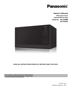 Manual Panasonic NN-SG448SC Microwave