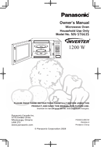 Manual Panasonic NN-ST663CC Microwave