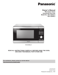 Manual Panasonic NN-SD68LS Microwave