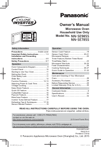 Manual Panasonic NN-SE785S Microwave