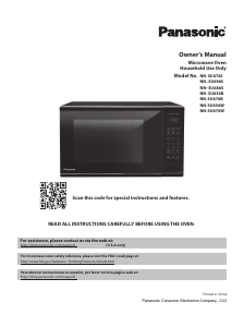 Manual Panasonic NN-SU676SAWH Microwave