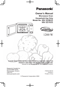 Manual Panasonic NN-SD965SC Microwave