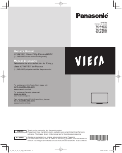 Manual de uso Panasonic TC-P42X3 Viera Televisor de plasma