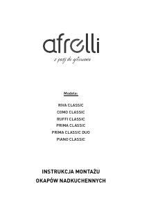 Instrukcja Afrelli Piano Classic Okap kuchenny