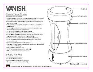 Bruksanvisning Vanish Deluxe Noppborttagare