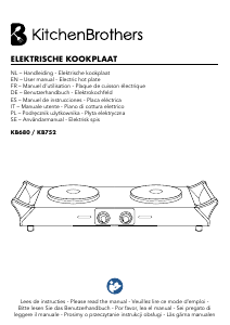 Mode d’emploi KitchenBrothers KB751 Table de cuisson