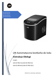 Instrukcja LIN ICE PRO-W12 Kostkarka do lodu