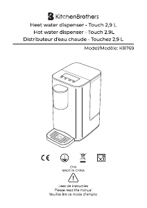 Manual KitchenBrothers KB769 Water Dispenser