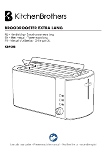 Manual KitchenBrothers KB4008 Toaster