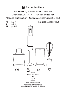 Manual KitchenBrothers KB701 Hand Blender