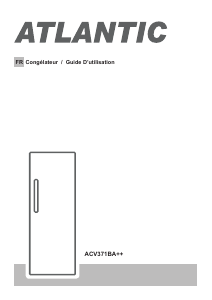 Mode d’emploi Atlantic ACV371BA++ Congélateur