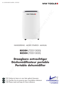 Mode d’emploi MW Tools BD50H Déshumidificateur