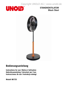Manual de uso Unold 86725 Ventilador