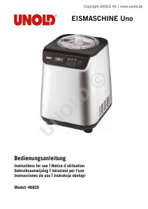 Manual de uso Unold 48825 Uno Máquina de helados