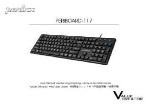Mode d’emploi Perixx PERIBOARD-117 Clavier