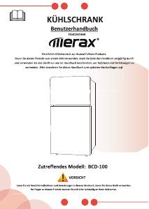 Manual Merax BCD-100 Fridge-Freezer