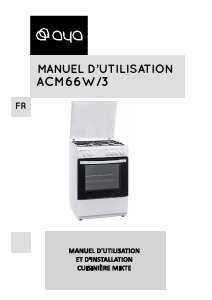 Mode d’emploi AYA ACM66W/3 Cuisinière