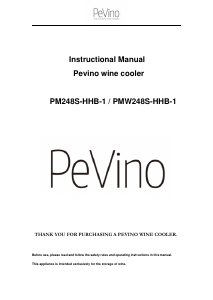 Brugsanvisning PeVino PM248S-HHB-1 Vinkøleskab