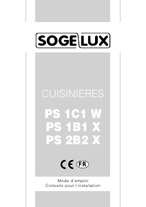 Mode d’emploi Sogelux PS1C1W Cuisinière