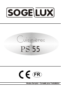Mode d’emploi Sogelux PS55B Cuisinière