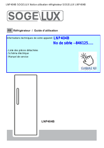 Mode d’emploi Sogelux LNP404B Réfrigérateur