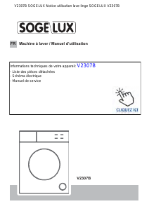 Mode d’emploi Sogelux V2307B Lave-linge