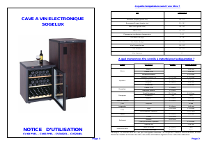Mode d’emploi Sogelux CV3234EL Cave à vin
