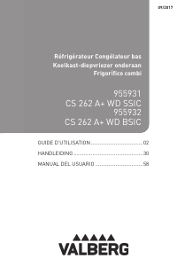 Manual de uso Valberg CS 262 A+ WS BSIC Frigorífico combinado